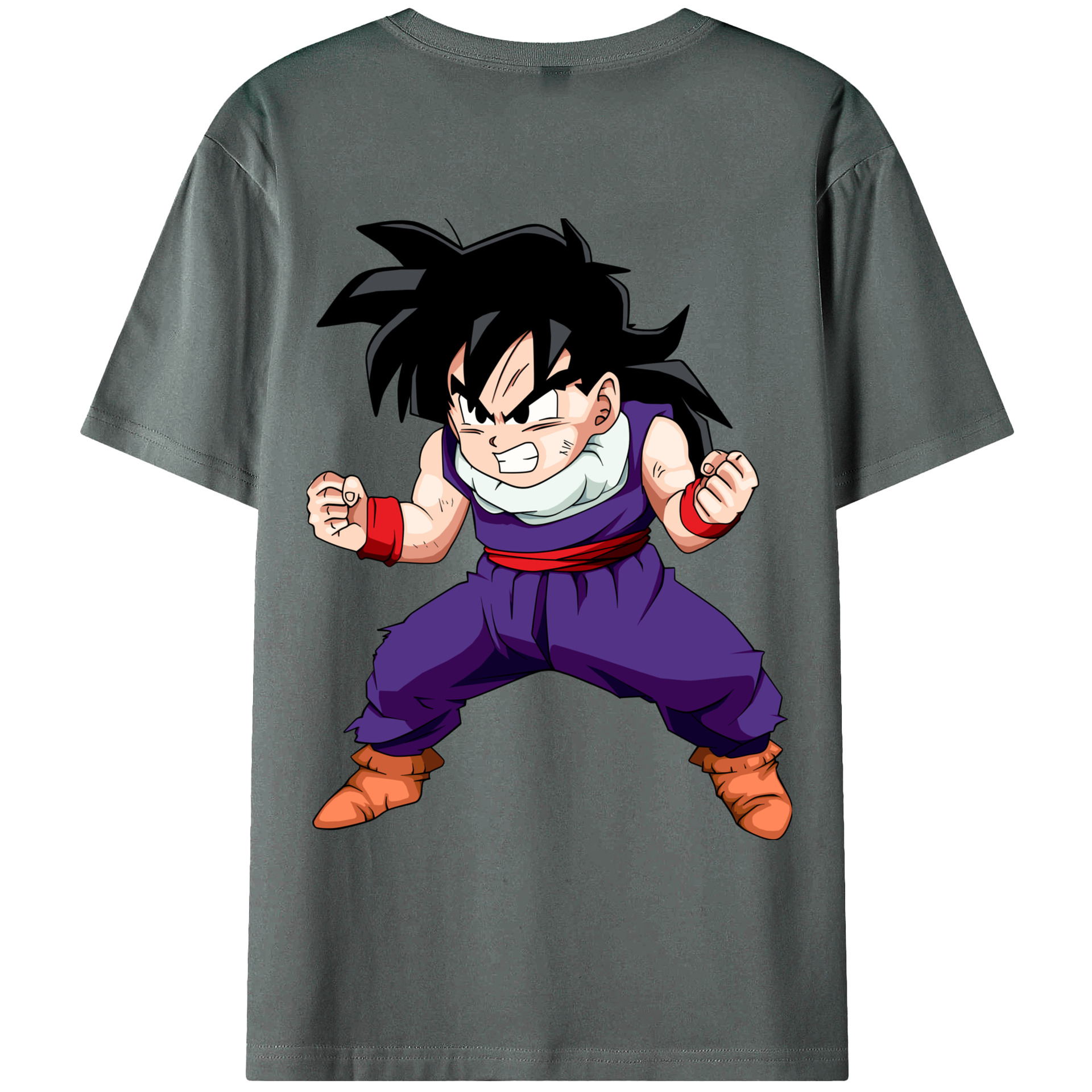 （画像用） ドラゴンボール 孫 悟飯（そんごはん）DRAGON BALL Son Gohan 綿100％ メンズ半袖Tシャツ（バックプリント） 通気性